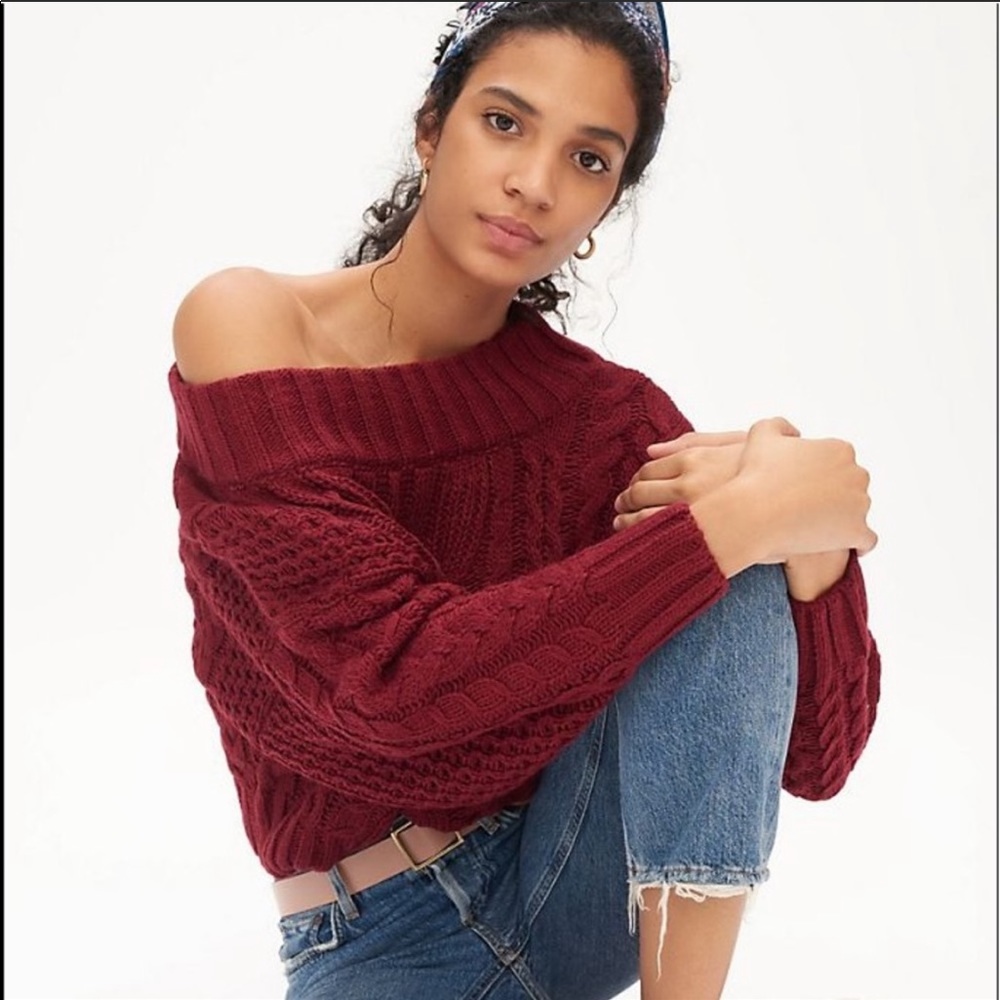 Anthropologie Melissa Cable Knit Sweater